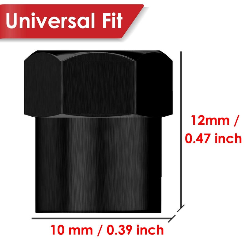 SAMIKIVA Brass Rubber Seal Tire Valve Stem Caps, Dust Proof Covers Universal fit for Cars, SUVs, Bike and Bicycle, Trucks, Motorcycles Flat Top (Black (8 Pack)) - Image 3